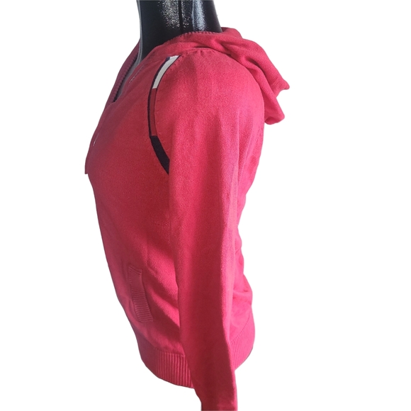 Tommy Hilfiger Red Hooded Sweater M - Picture 4 of 5